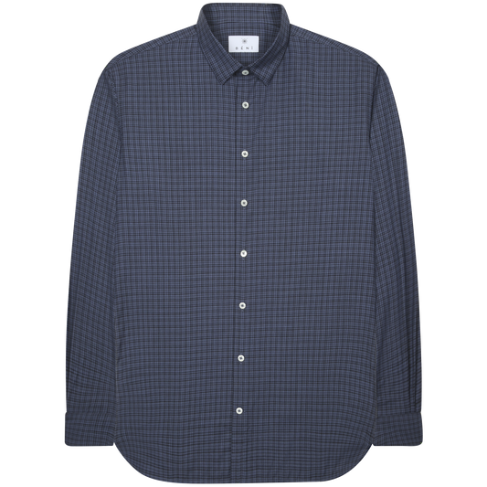 Hopkins Shirt - Dark Blue Check