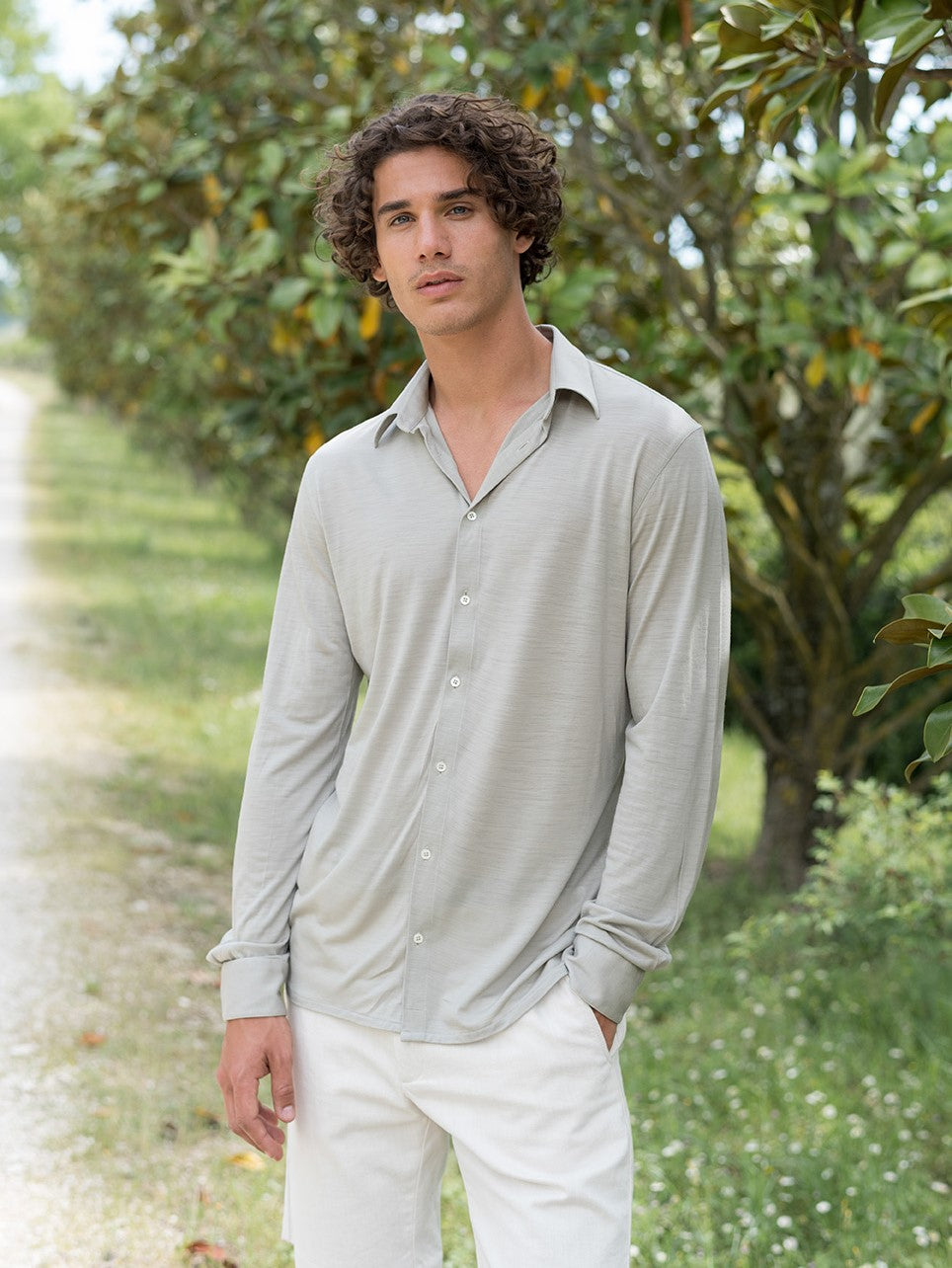 Chemise Jersey Wendon - Gris Beige